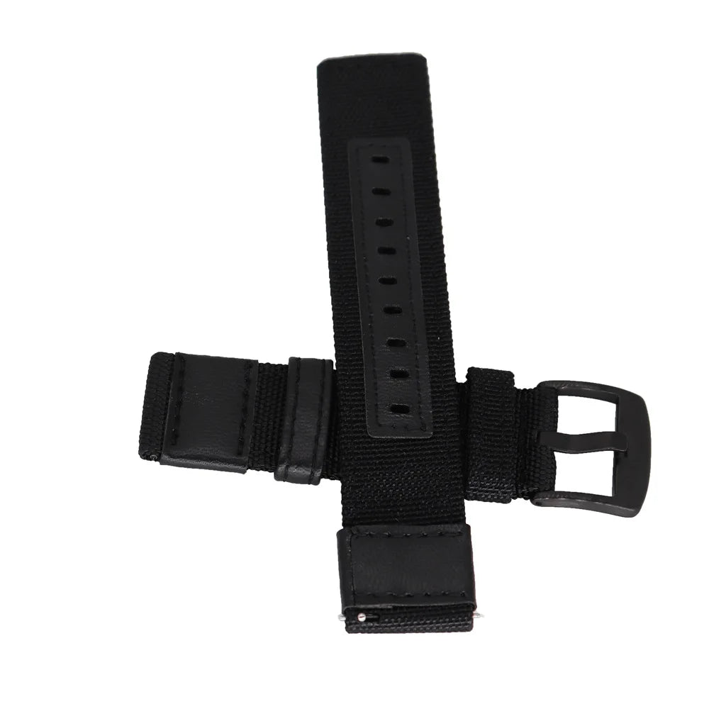 Original 20mm 22mm Nylon Strap Canvas Straps Leather Strap Quick Release Strap Sports Band FOR Huawei GT4 Bracelet For Samsung Oasis Select
