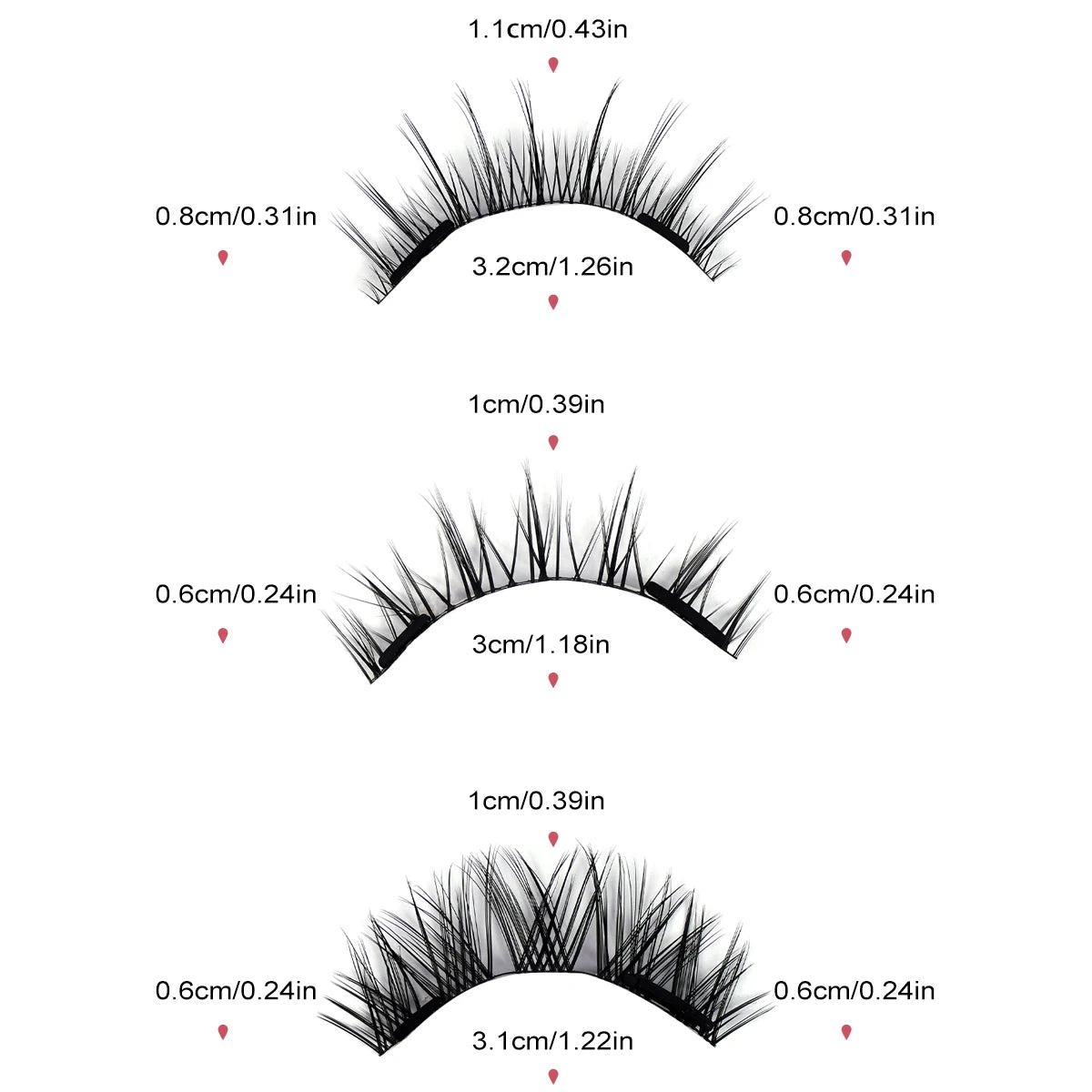 MAGEFY 3 Pairs Magnetic Eyelashes with Applicator Glue Free Reusable Magnetic Lashes Multiple Styles Natural Anime Magnetic Lash Oasis Select