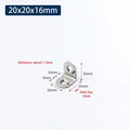 1Pcs Cabinet Screens Wall Angle Bracket Furniture Fastener SUS304 Stainless Steel Corner Brace Joint L Shape Oasis Select 20x20x16mm