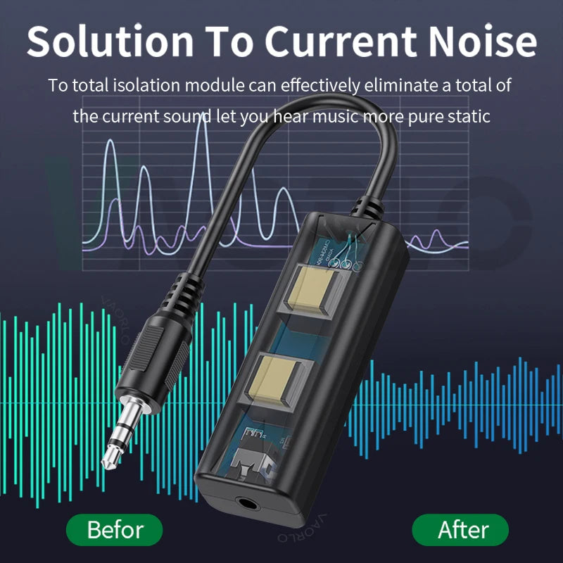 3.5mm Audio Aux Cable Anti-interference Ground Loop Noise Filter Isolator Eliminate Cancelling for Home Stereo Car Audio System Oasis Select