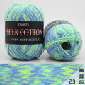 DIY Three Strands Graded Section Dyed Wool Medium Fine Cotton Thread