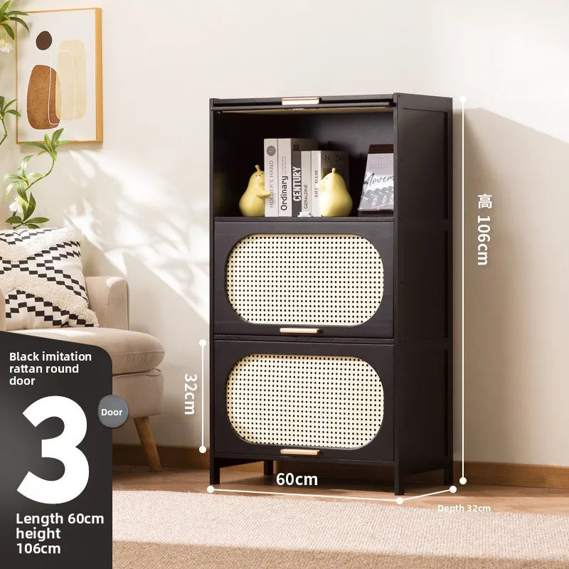 Bookcase living room 2024 new locker glass door display case modern simple multi-layer bookshelf storage locker Oasis Select 60 long three doors
