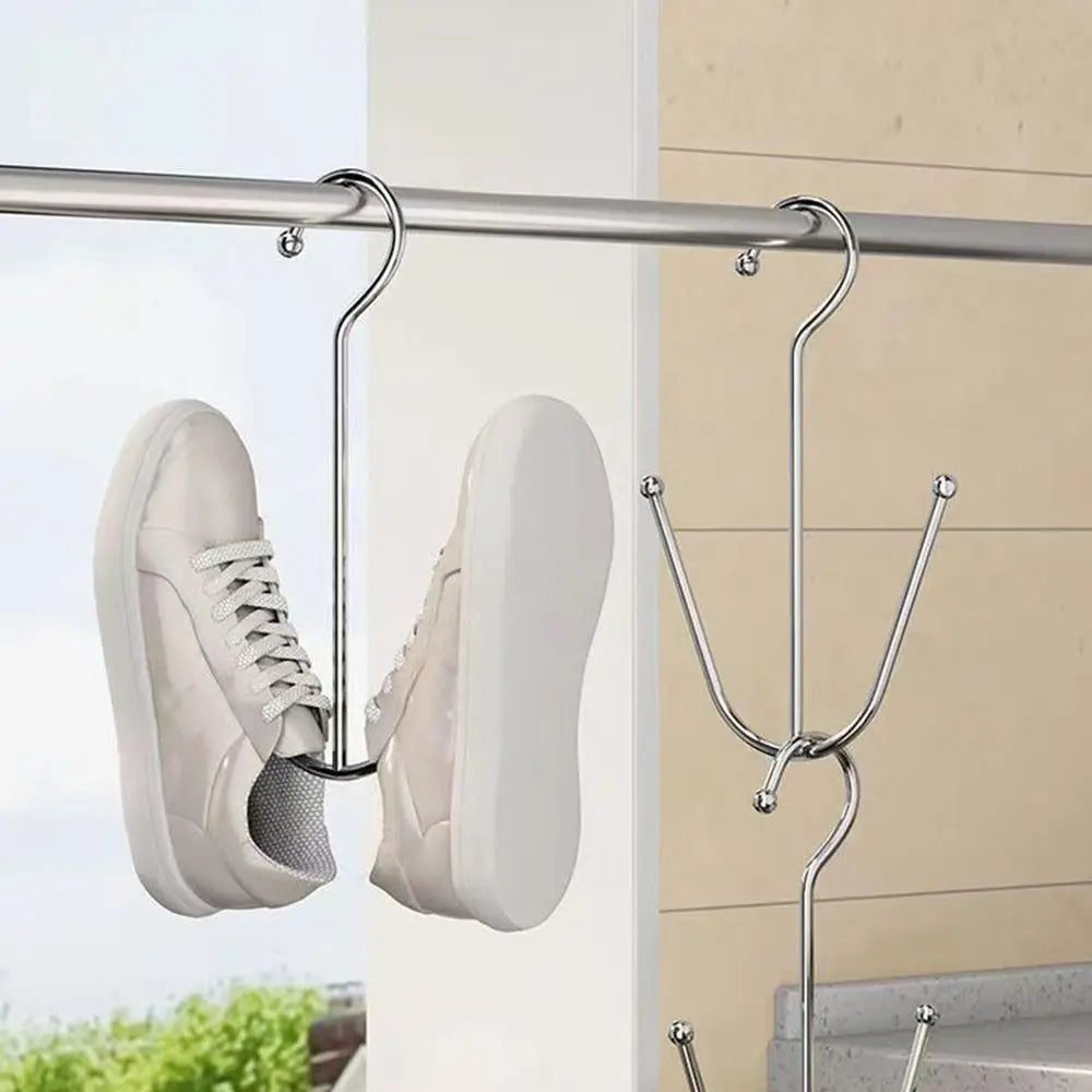 Hanging Shoe Drying Rack – Stainless Steel Space-Saving Hook