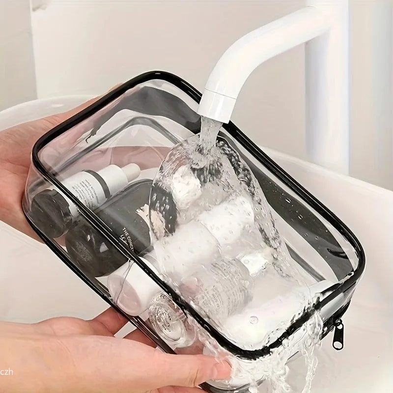 Large-capacity Travel Storage Bag Portable Cosmetic Bag Transparent Zipper Cosmetiquera Para Maquillaje Storage Bag Oasis Select