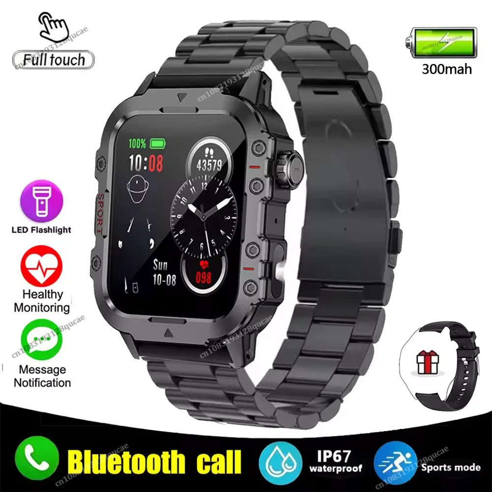 Military Smart Watch Men – GPS, Bluetooth Call & Fitness Tracker