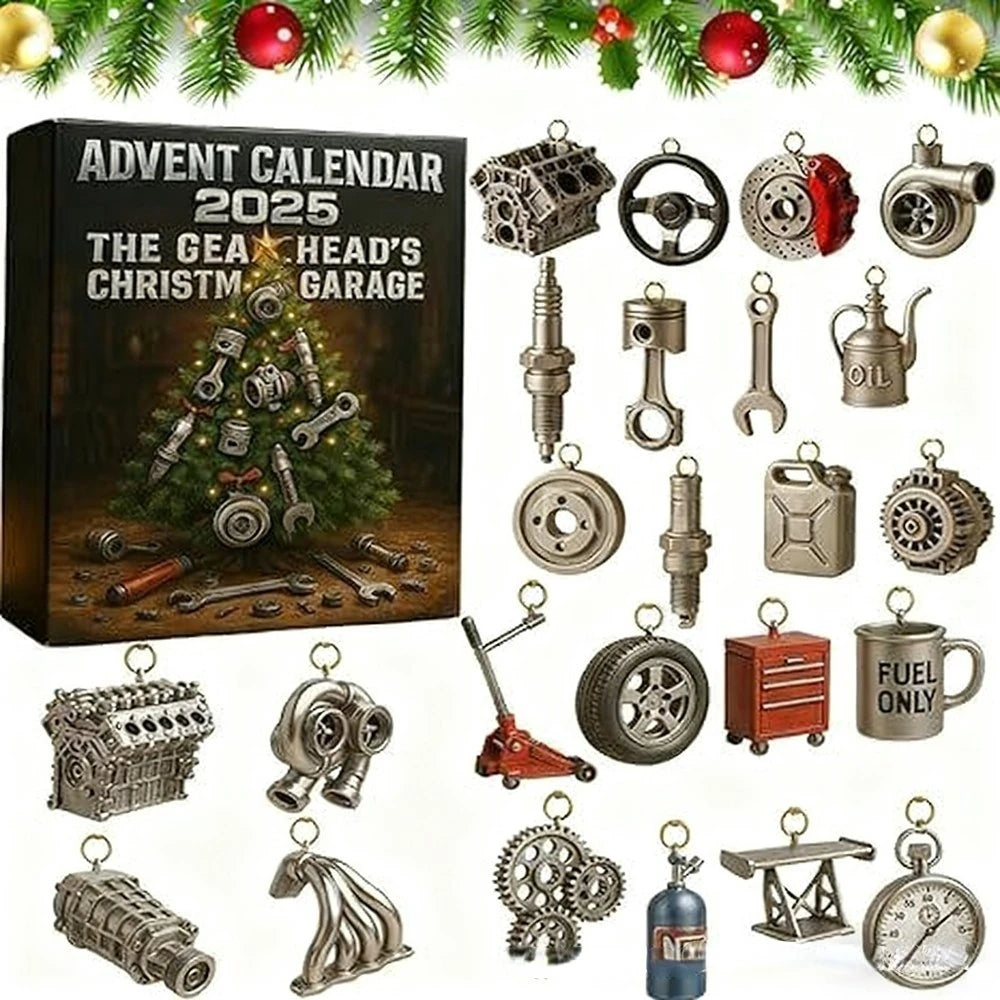 2025 Advent Calendar 24 Days Mini Auto Parts Tools Christmas Countdown Calendar For Mechanics Car Enthusiasts Holiday Gifts Oasis Select