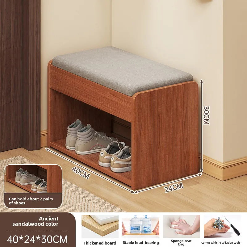 The shoe change stool is at the door the shoe cabinet, the sitting stool is extremely narrow can sit on the shoe rack Oasis Select 15