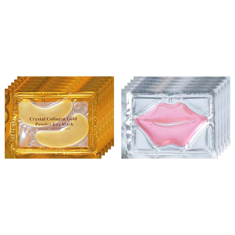 SADOER Collagen Eye & Lip Mask Set – Anti-Aging & Dark Circle Eye & Lip Mask Set Oasis Select Each 5pcs