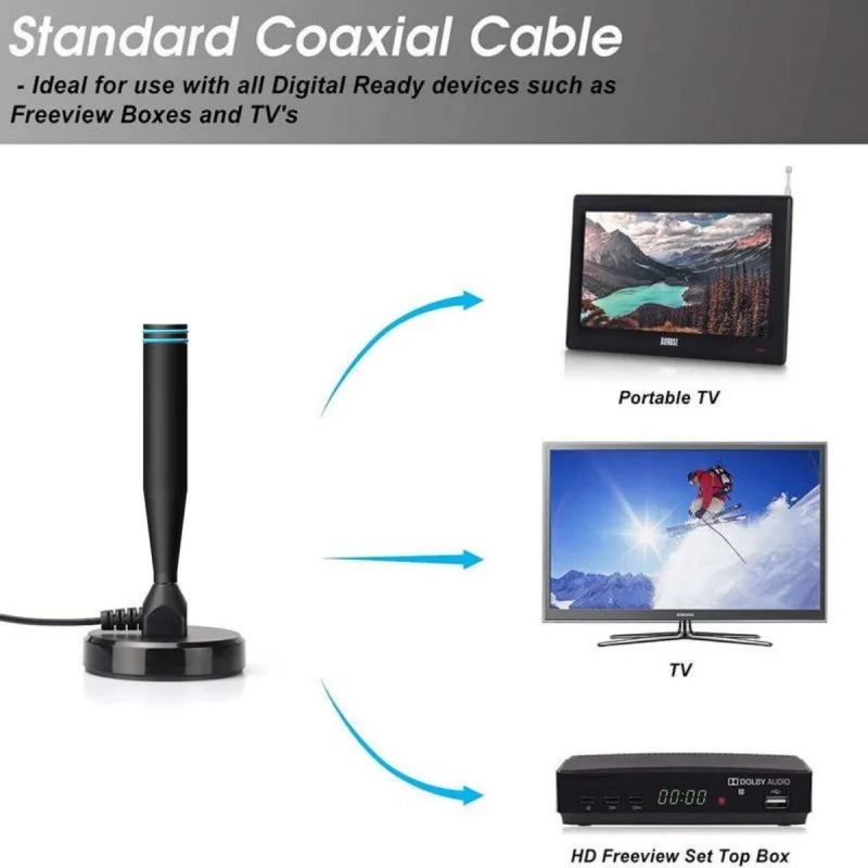 Indoor/Outdoor Suction Cup Digital TV Antenna DTMB Antenna for Home Use Popular Cross-Border Terrestrial Digital TV Antenna Oasis Select