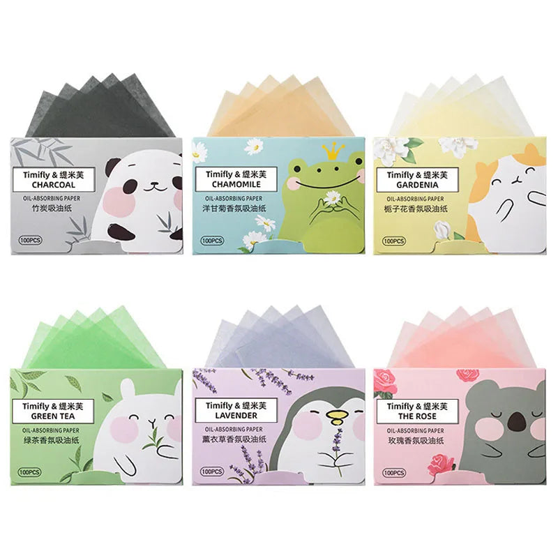 100-Pack Facial Oil Blotting Sheets – Mattifying Shine Control Oil Blotting Sheets Oasis Select