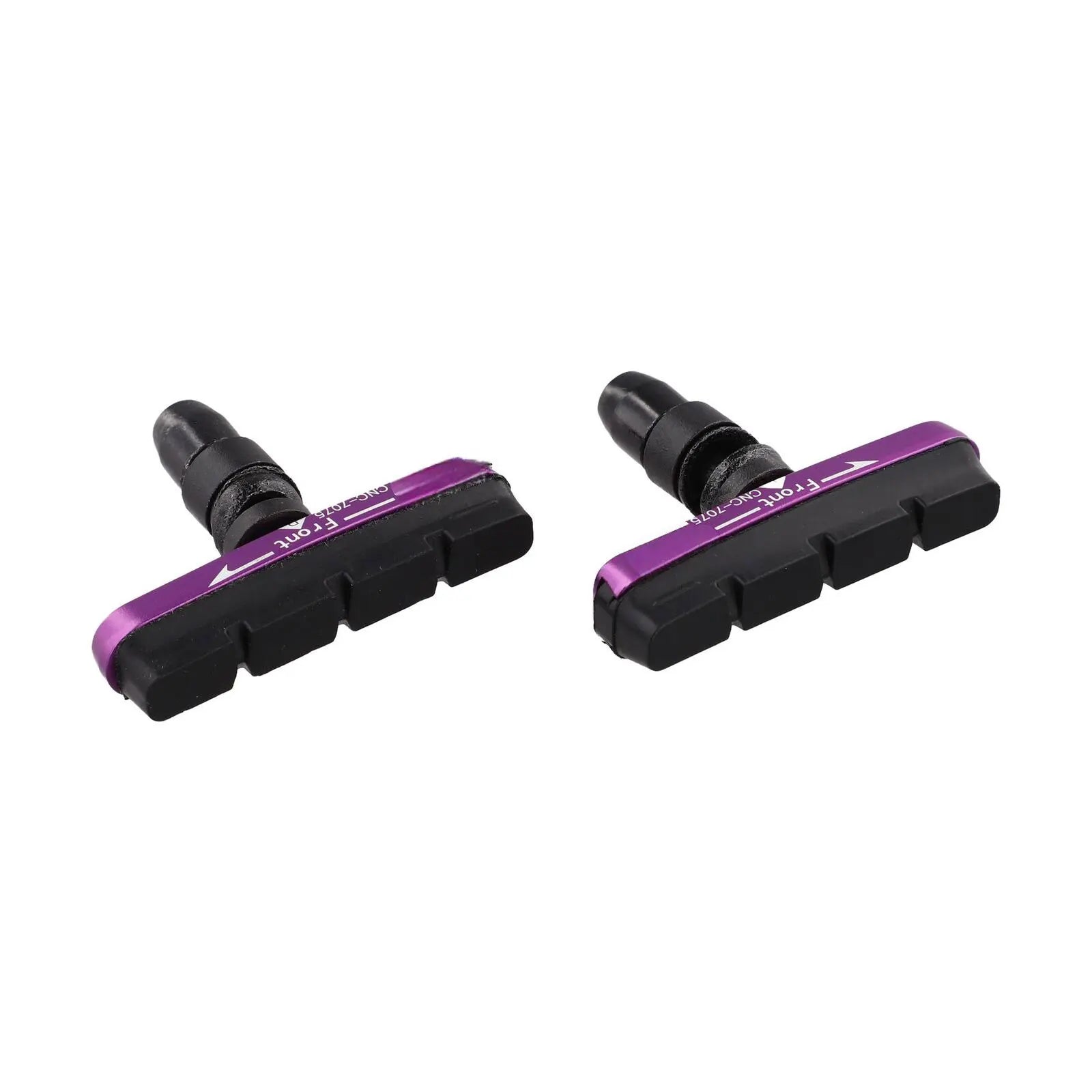 Premium Rubber + Aluminum Alloy VBrake Blocks Brake Pads for Bike Bicycle Cycle in Black Red Blue Gold Silver Purple Oasis Select