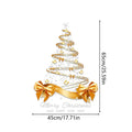 Christmas Window Clings 25.59x17.72 Inch Mural Pvc Double-Sided Golden Christmas Tree Window Clings for Glass for Holiday Home Oasis Select Gold