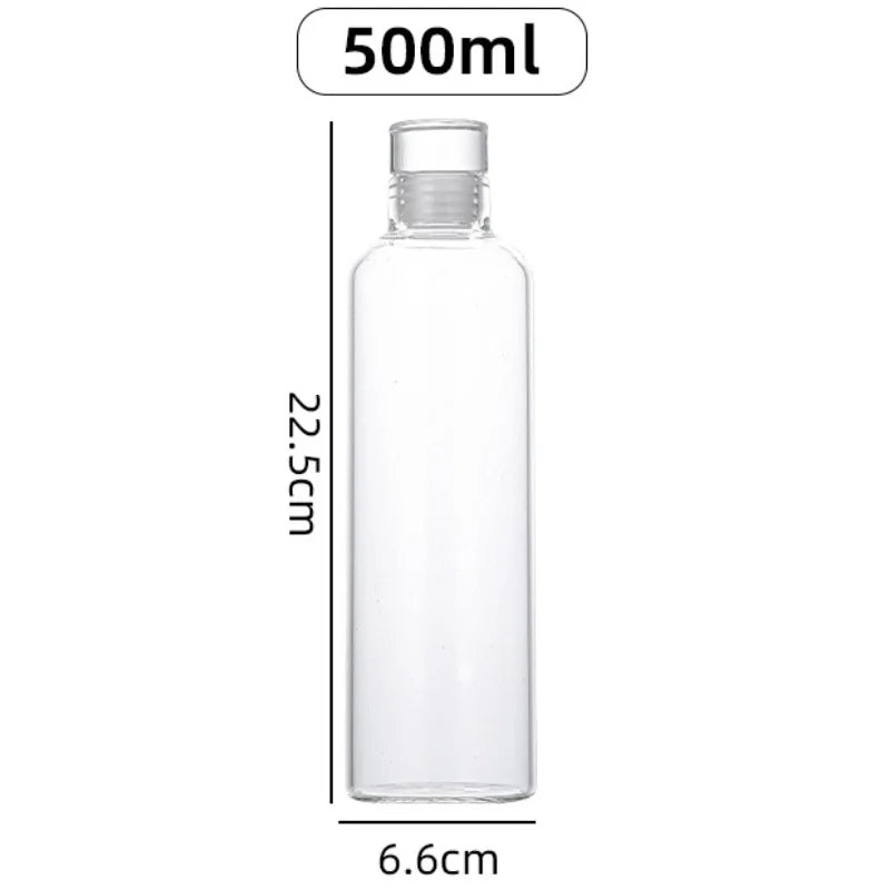 300-1000ML Glass Water Bottle Large Capacity Multi-function Creative Simple Milk Cup Portable Transparent Outdoor Sports Bottle Oasis Select 500ml 300ML-1000ML