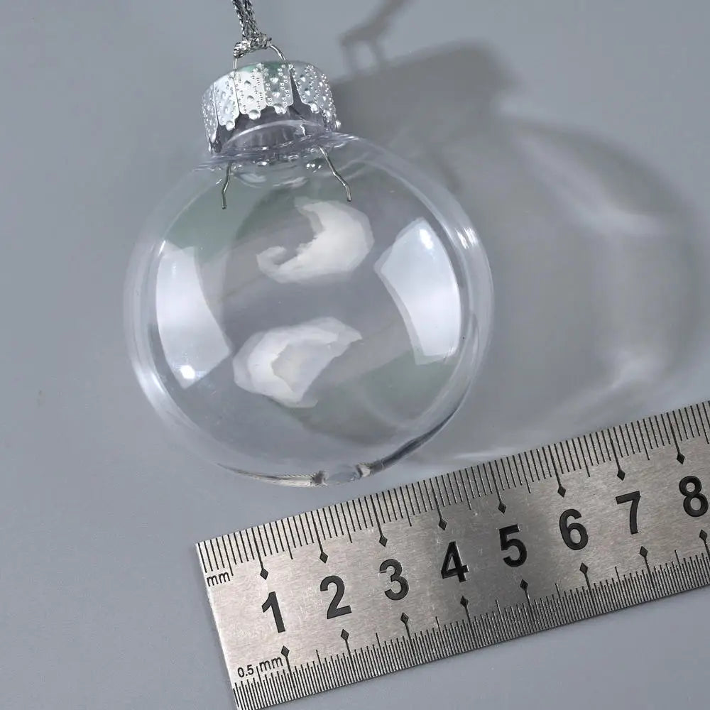 60/80/100mm Oval Clear Plastic Flat Disk Ball Ornaments Diy Paintable Empty Clear Disc Globes Indoor Outdoor Xmas Tree Decor Oasis Select 60mm