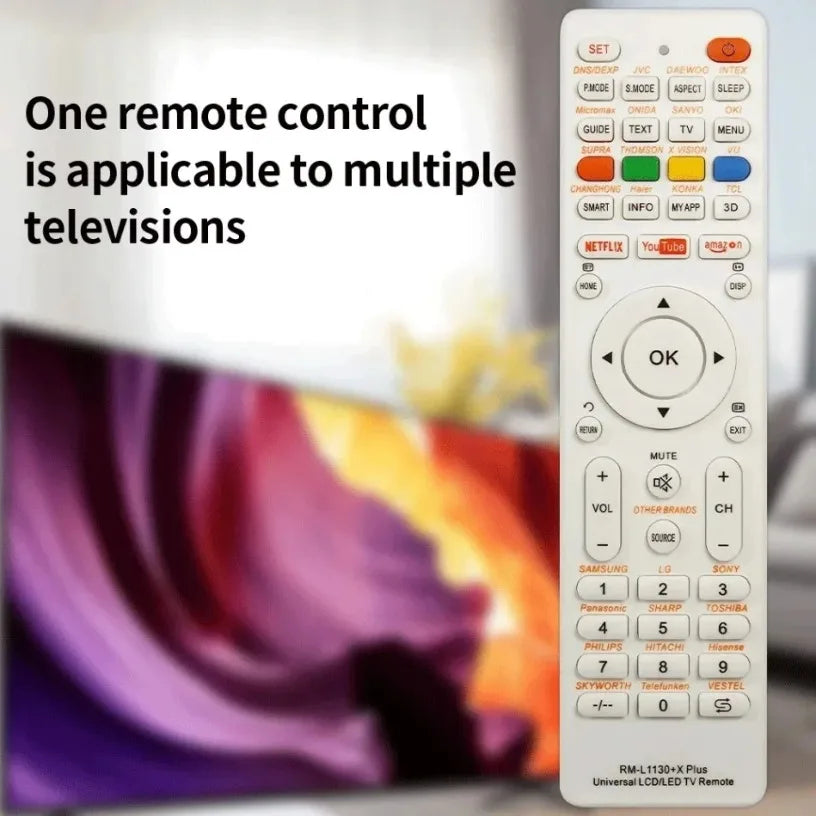 VIKEFON L1130 For All Brand Television TV Universal Replacement Remote Control RM L113 12 RM L1130 8 Smart Home Controle Tv Box Oasis Select