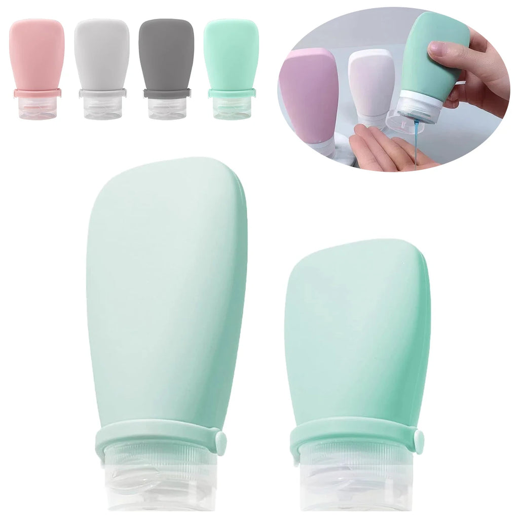 4 PCS Silicone Travel Bottles Leak Proof Collapsible Toiletry Shampoo Dispenser Reusable Portable Camping Oil Container 2026 Oasis Select