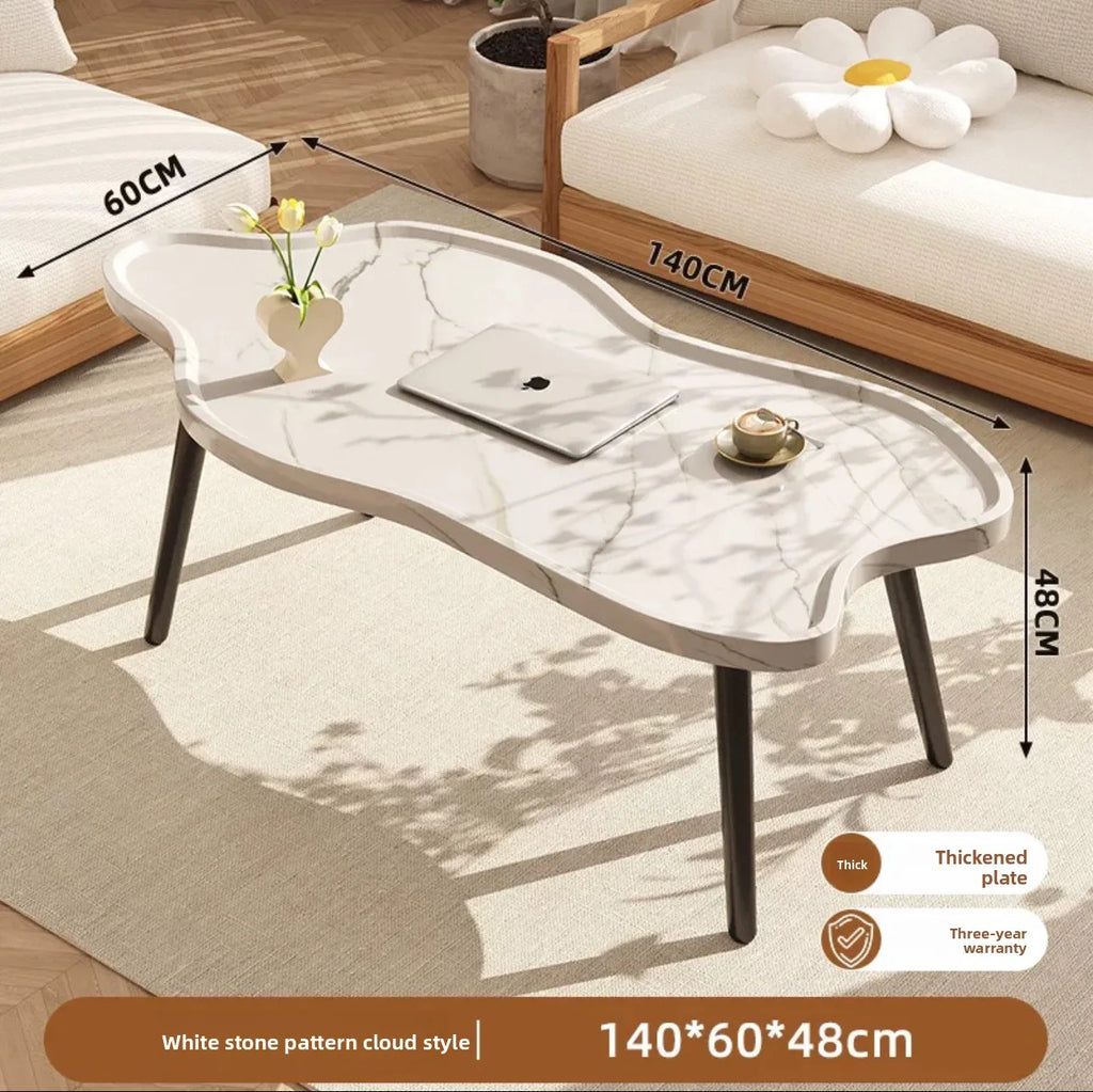 Multi-functional Cloud coffee table living room home sofa side table modern table sturdy and durable Oasis Select White stone 140