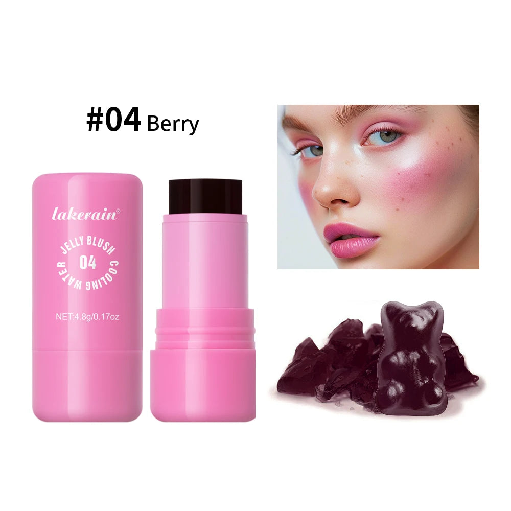 3 IN 1 Blusher Stick Long Lasting Waterproof Non-Sticky Matte Blush Eyeshadow Lip Universal Jelly Tint Stick Matte Contour Makeu Oasis Select Color 4