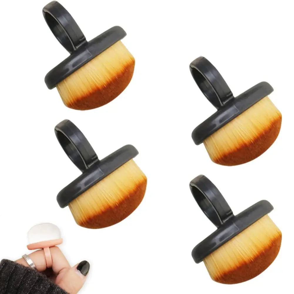 4-Pack Ring Nail Dust Brushes – Soft Manicure Cleaning Set Nail Cleaning Brush Oasis Select C