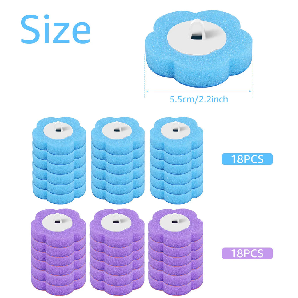 18/36Pcs Disposable Toilet Brush Wall Mounted Toilet Brush with Replacement Head Cleaning Set Home Bathroom WC Accessories Oasis Select B 36heads