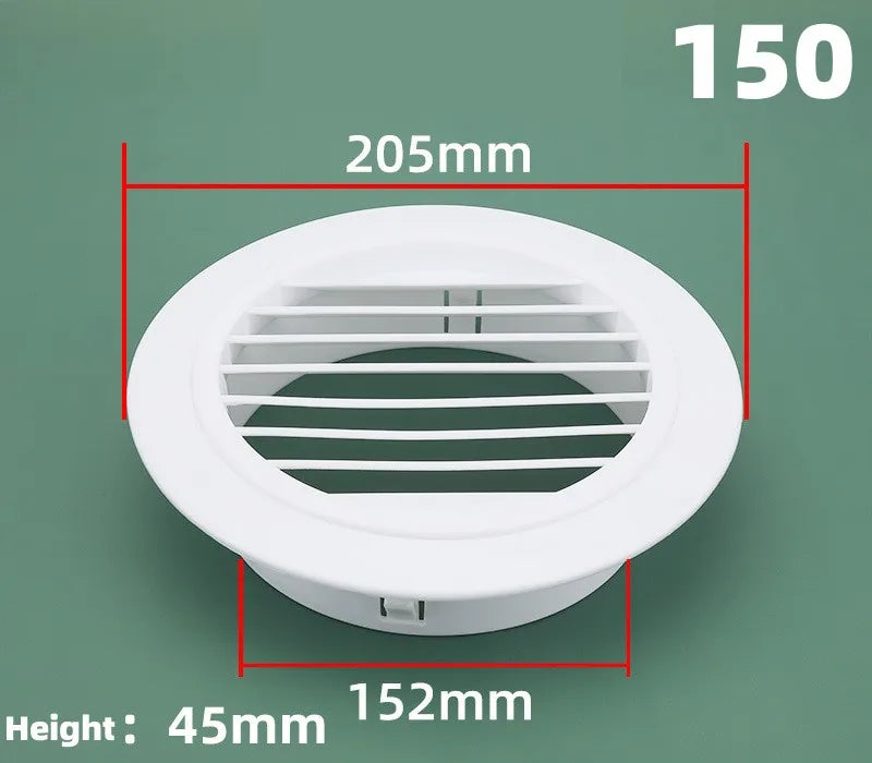 Air Vent Extract Valve Grille Air Conditioning Hole Cover Dust Plug Wall Ducting Decorative Cap Kitchen Bathroom Accessories Oasis Select 150