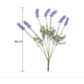 1pcs Fake Flowers Artificial Lavender Faux Plastic Plants for Home Decor Wedding Kitchen Garden Patio Porch Window Box Oasis Select Purple