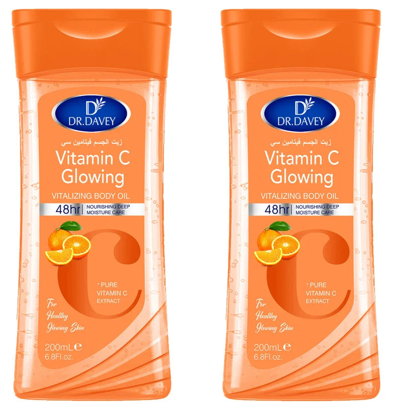 DR.DAVEY Vitamin C Body Oil 2×200ml – Moisturizing Skin Oil
