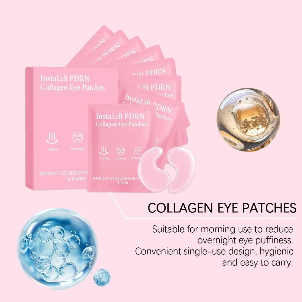 InstaLift Collagen Eye Mask - For Eye Bags Dark Circles Fine Lines, Nicotinamide Hydrolyzed Collagen Hydrating Anti-Wrinkle Oasis Select