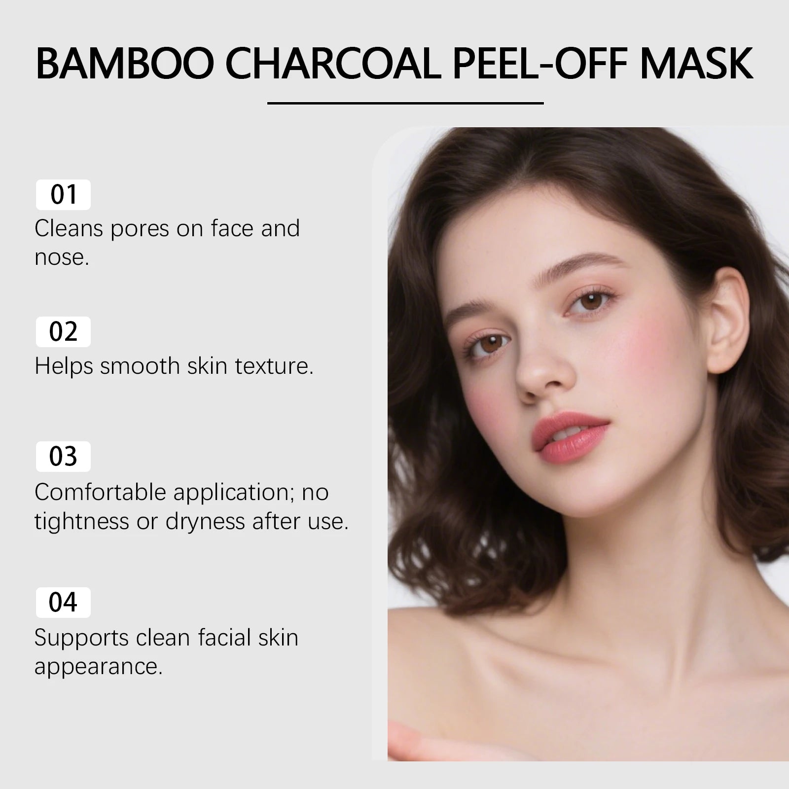 Bamboo Charcoal Peel-Off Mask – Hydrating & Cleansing Peel-Off Face Mask Oasis Select