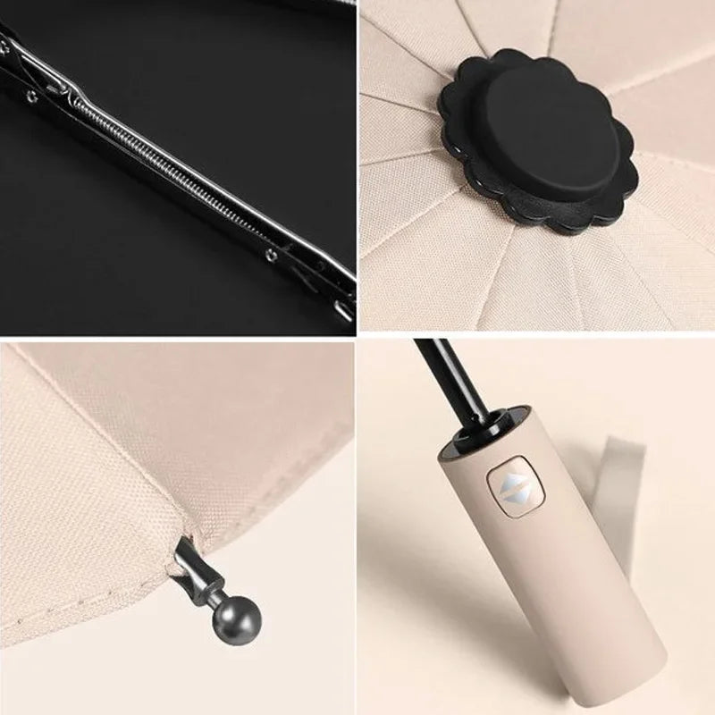 Morandi Fully Automatic Umbrella Black Glue Sunscreen Sun Umbrella Plus Sun Umbrella Wholesale Oasis Select