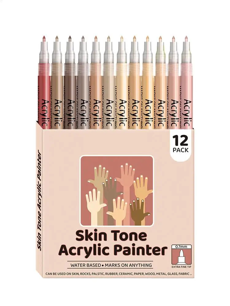 Nail Arts Graffiti Pen Body Painting Graffiti Skin Color Water-based Pen Dot Flower Hook Line Waterproof Acrylic Pigment Pen Oasis Select