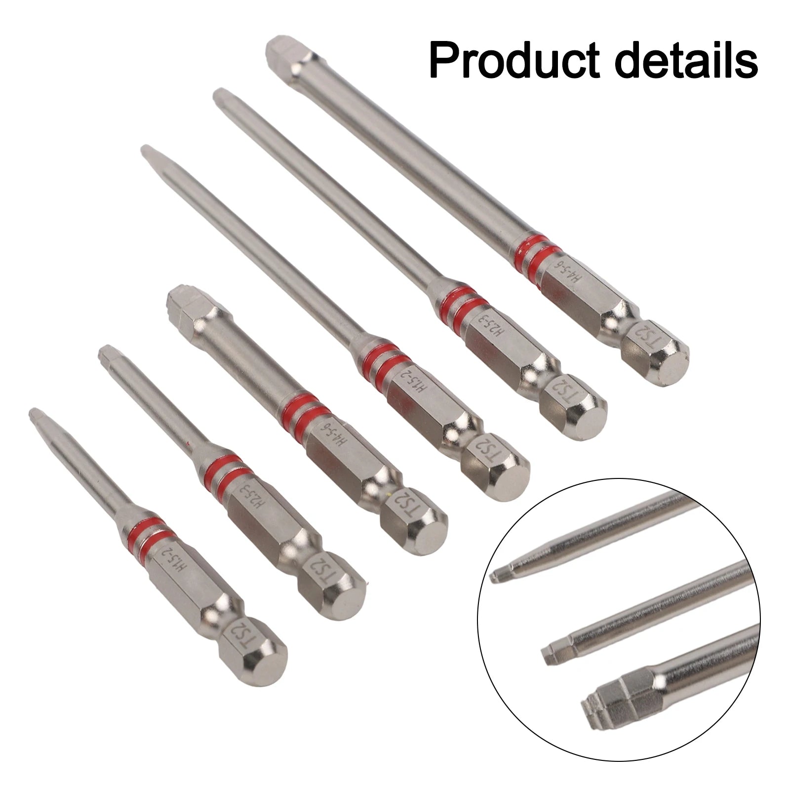 6pcs Electric Screwdriver Bits Premium Hex Shank Driver Bits Set Pagoda-Shaped Design Multi-Size ﻿for Electric Drills And Wrench Oasis Select