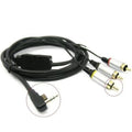 Durable Slim to TV Tranfer RCA Male 3 RCA Audio Cables Cable Cord AV Cable Oasis Select black