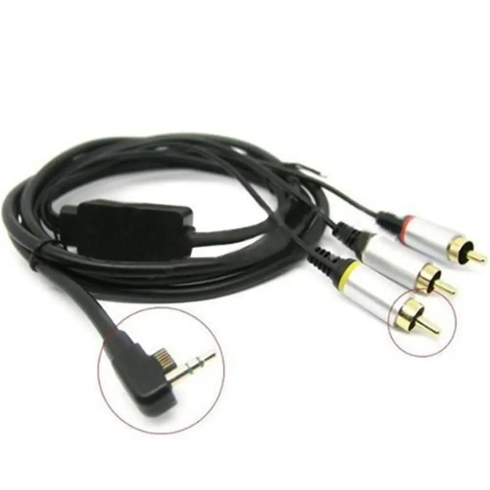 Durable Slim to TV Tranfer RCA Male 3 RCA Audio Cables Cable Cord AV Cable Oasis Select black