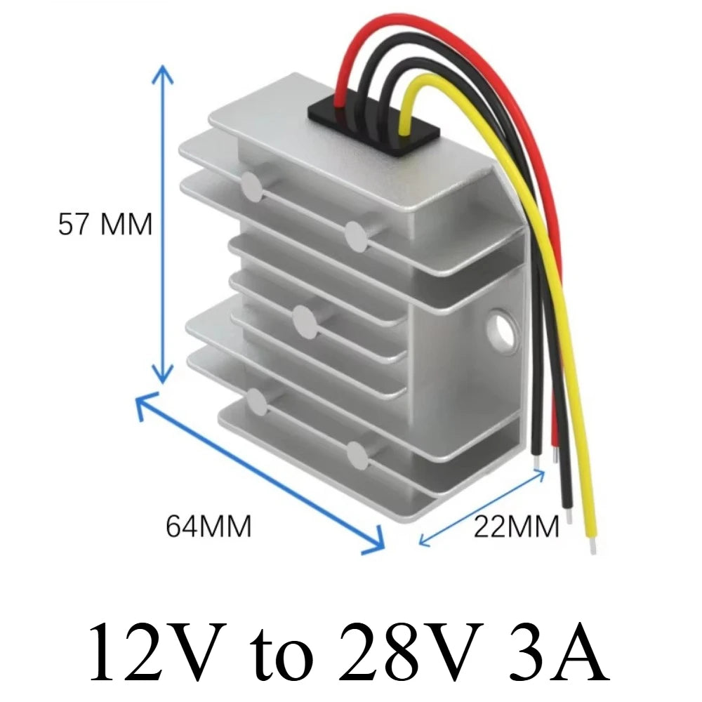 12V to 19V 30A 20A 15A 10A 8A 5A 3A Boost DC-DC Voltage Regulator 12 Volt to 28 Volt Step Up DC DC Converter for Car Laptop Oasis Select 28V 3A 12V