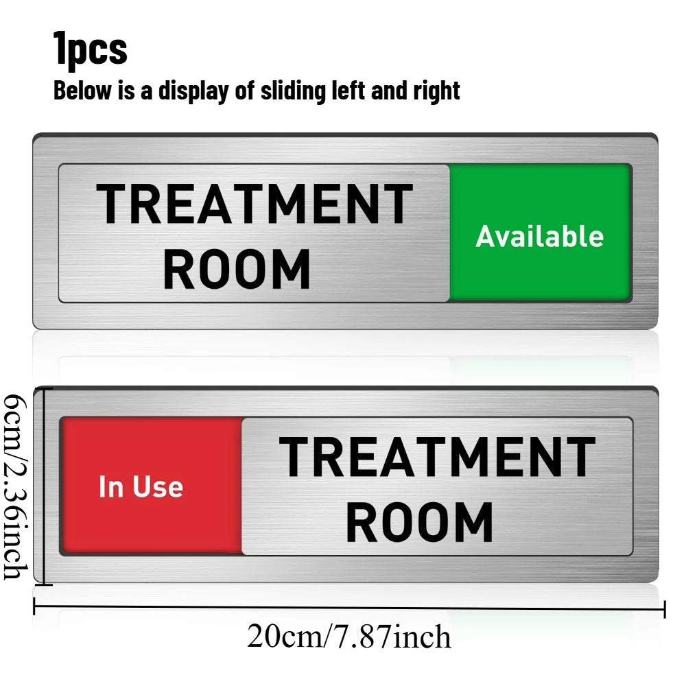 Office Room Sliding Status Sign Multi-function Adjustable Indicator Creative Decor Door Sticker for Meeting Room Decoration Oasis Select ZTP102 20x6cm