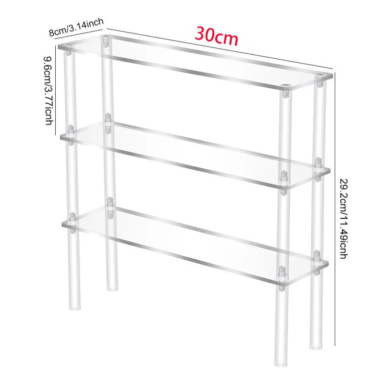 Acrylic Multi-Layer Cosmetics & Perfume Display Shelf Rack