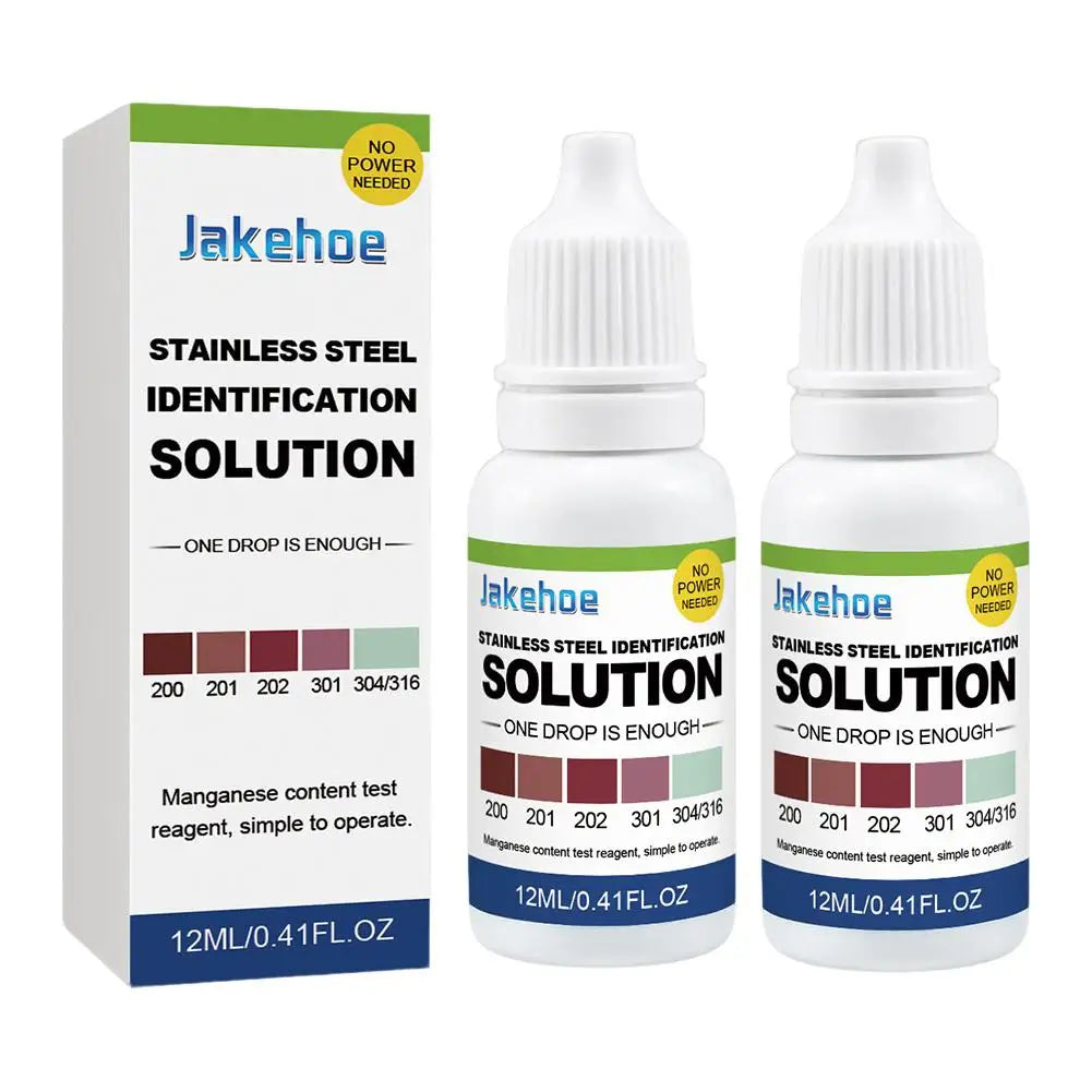 Stainless Steel Grade Testing Liquid 12ml – Detects 201/304/316