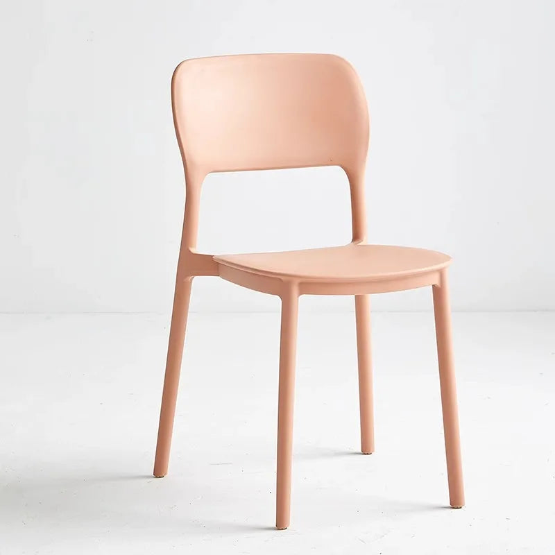 Chair Household Plastic Dining Chair Back Chair Thickened White Commercial Dining Table Chair Bedroom Outdoor Sedentary Oasis Select Pink 2 pieces