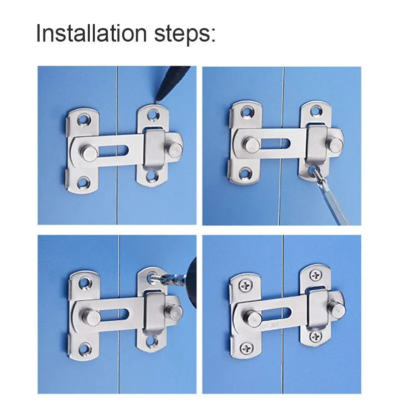 Sliding Barn Door Latch Sliding Right Angle Door Latch Door Bolt Wine Cooler Closet Window Door Latch Plug Baby Safety Latch Oasis Select