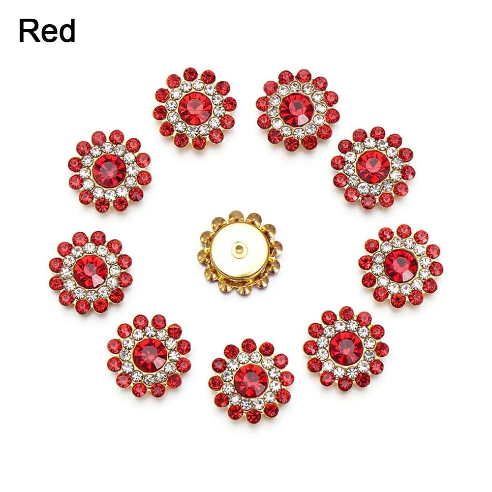 Vintage Buttons Clothing Flatback Plating Pearl Buckle Rhinestone