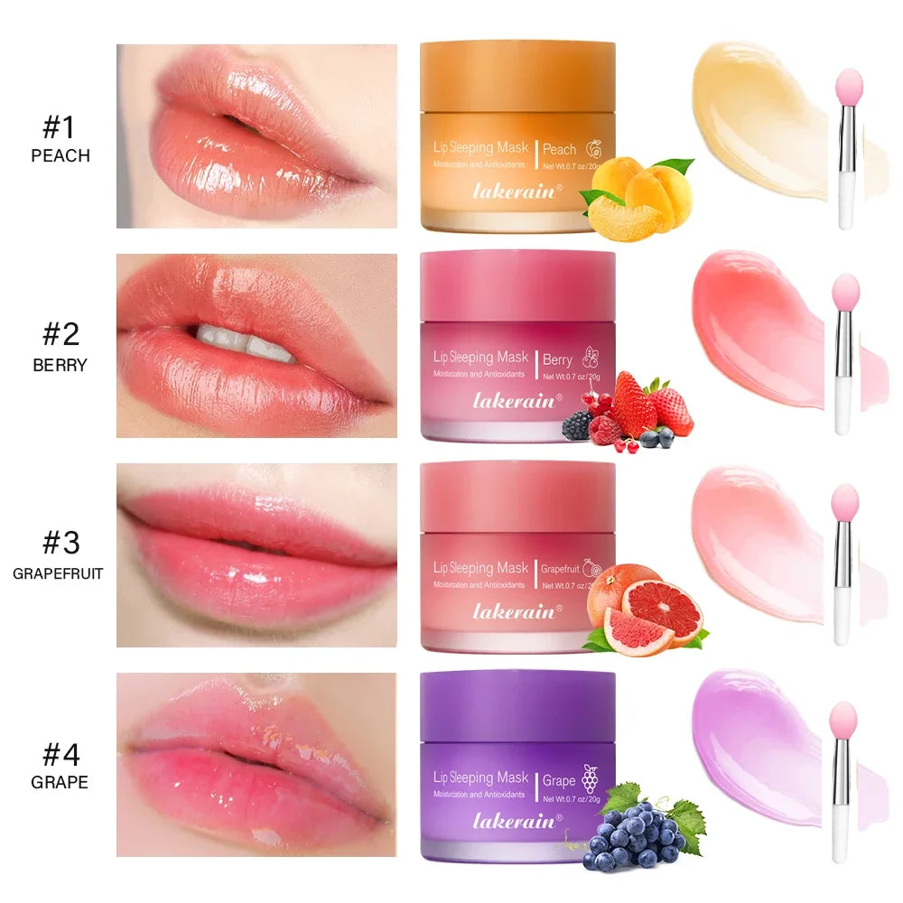 laneigemakeup Lips Sleeping Hydrated Balm Nourishing Lip Mask Day Night Use Moisturize Protect Soften Lips Overnight Repair Oasis Select 4color and brush