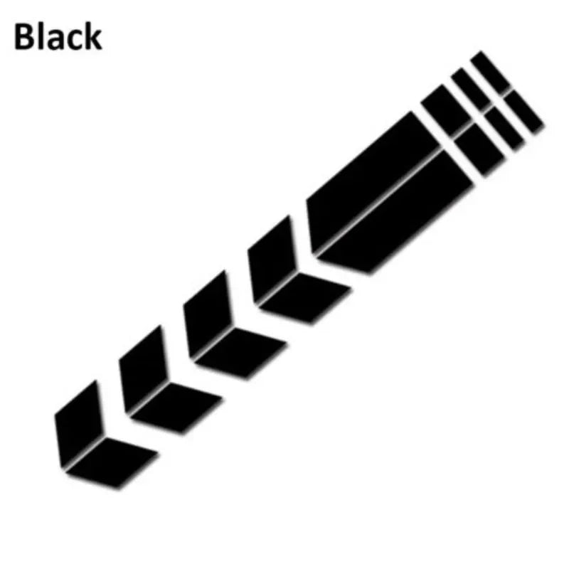 1/2/3set Universal Motorcycle Sticker With Arrows Flash Paste Waterproof Oil Resistant Reflective Sticker Motorcycle Tape Oasis Select black