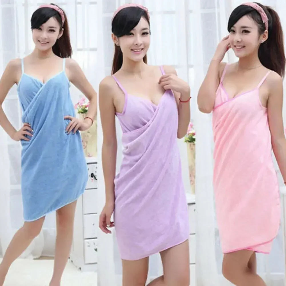 Wearable Towel Ladies Shower Spa For Adults Beach Soft Bath Towel for Women Microfiber Bathrobe Bath and Sauna Towels Oasis Select