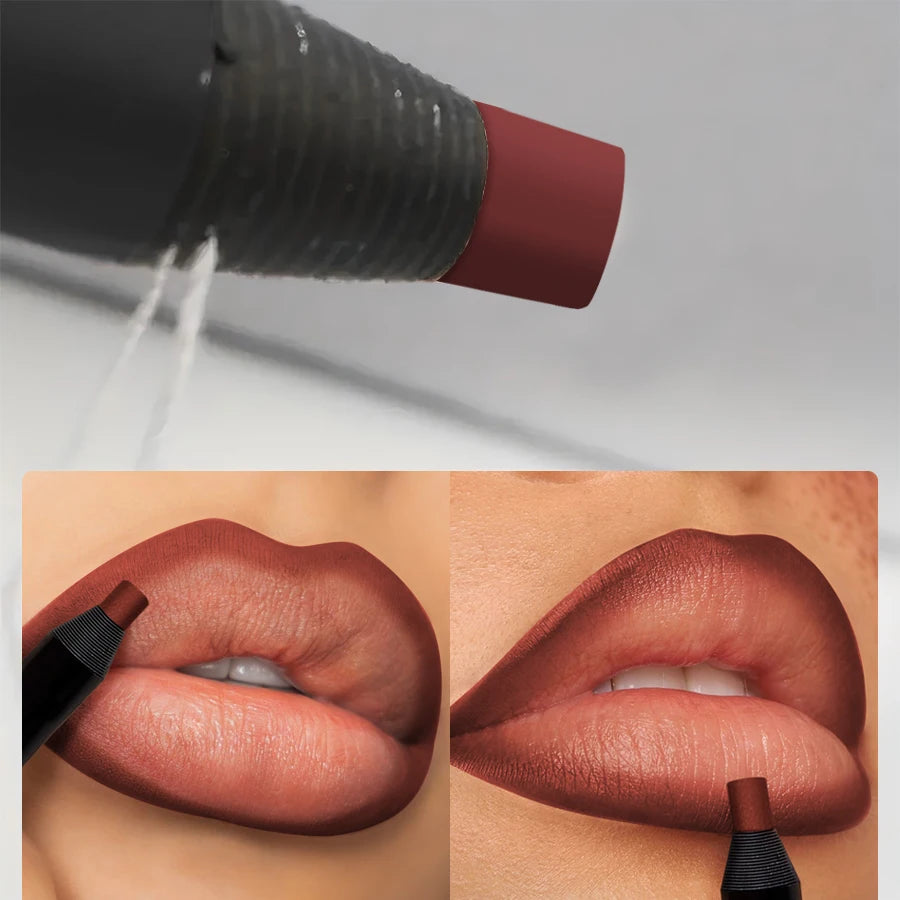 KAFURUX Waterproof Matte Lip Liner | 12 Colors, Long-Lasting