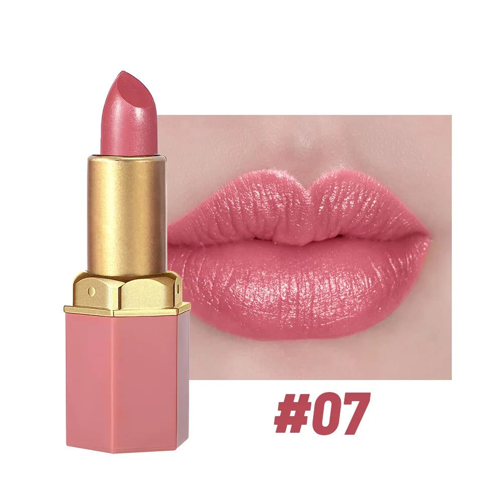 SAM SUGAR Gold Bar Glitter Lipstick – 6 Shades, Long Lasting