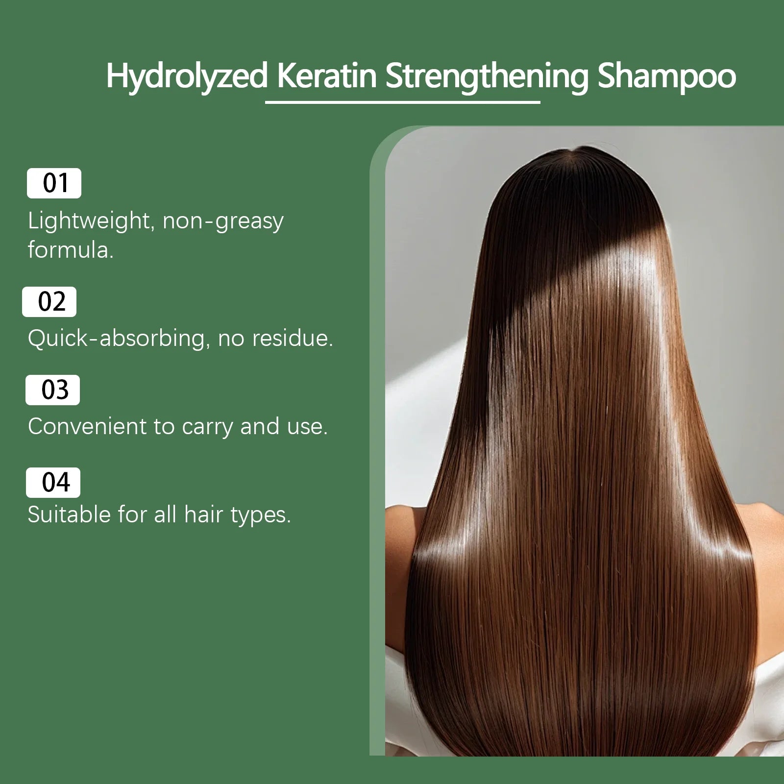 Rosemary Hydrolyzed Keratin Shampoo Promote Hair Thick and Voluminous Reduce Hair Breakage Oil Control Nourish Repair Hair Care Oasis Select