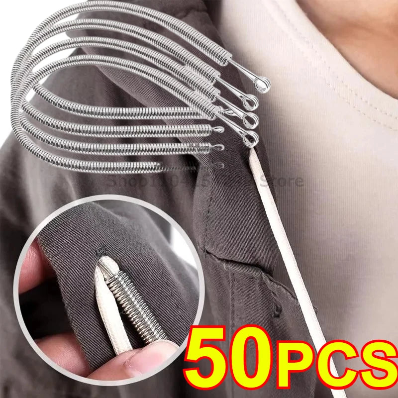 Bendable Spring Drawstring Threader Clip Pants Hoodies Elastic Band Lace Cord Flexible Drawstring Thread DIY Sewing Accessories Oasis Select