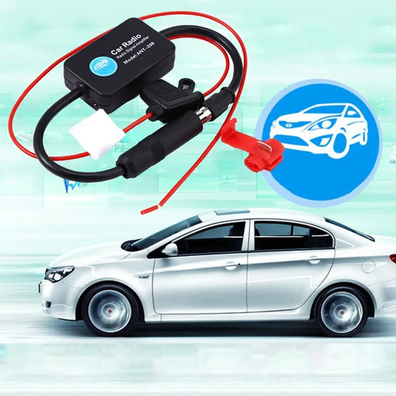Cheyoule ANT208 12V Active Car Radio Antenna FM Amplifier - Vehicle Active Antenna for Improved Radio Reception Oasis Select