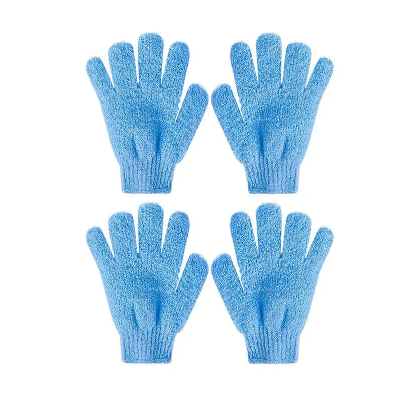 1/2/3pairs Exfoliating Bath Gloves Double Sided Bath Gloves For Beauty Spa Massage Skin Shower Scrubber Bathing Accessories Oasis Select 2pairs blue